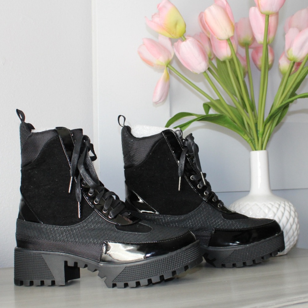 Fashion Nova On What Grounds Combat Style Bootie